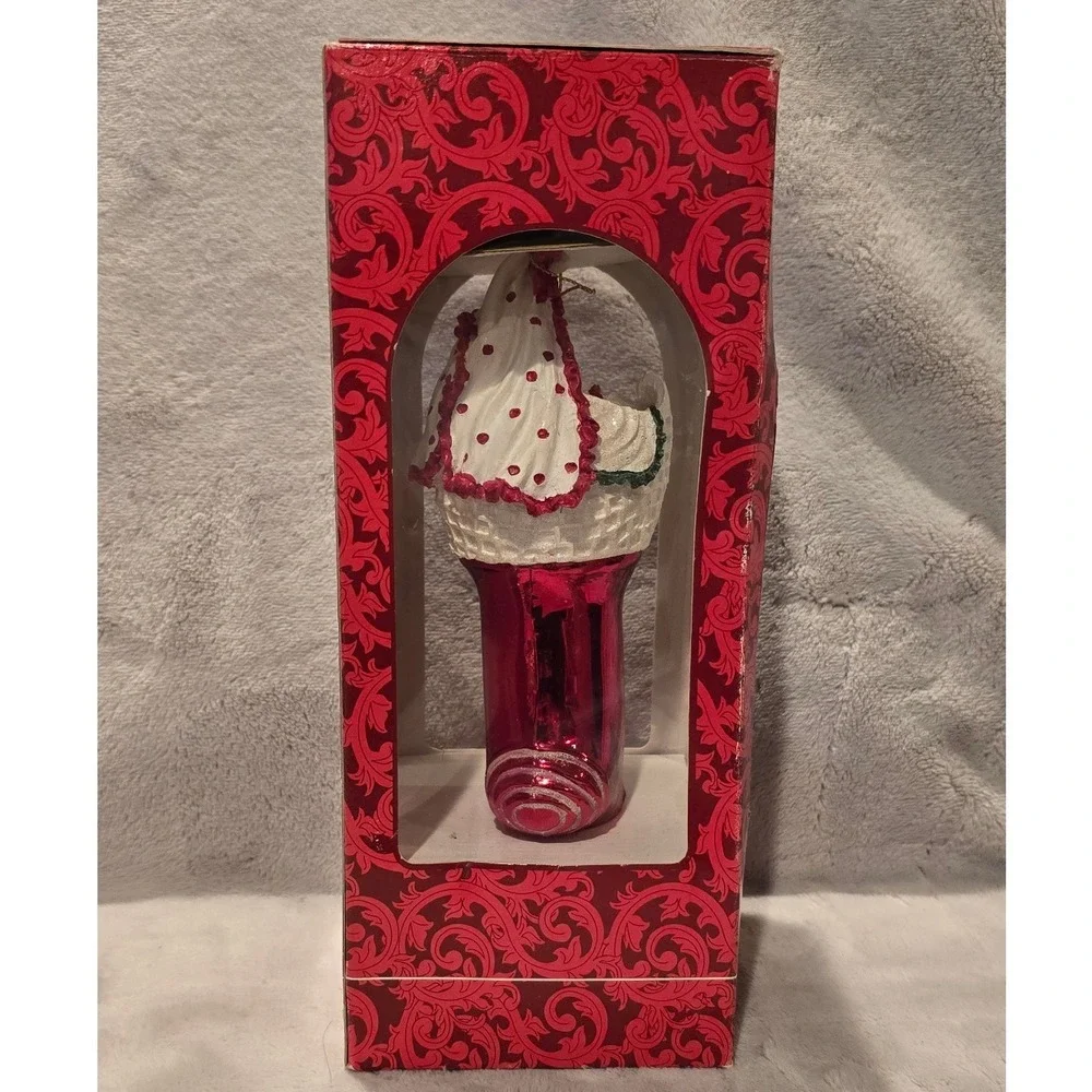 Mistletoe Magic‎ Collection European Style Glass Ornament Hand Blown Stocking